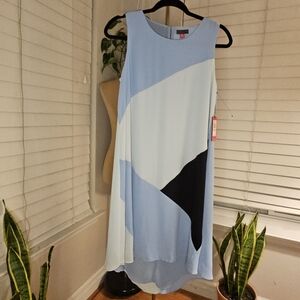 1Vince Camuto Blue and Black High Low Dress